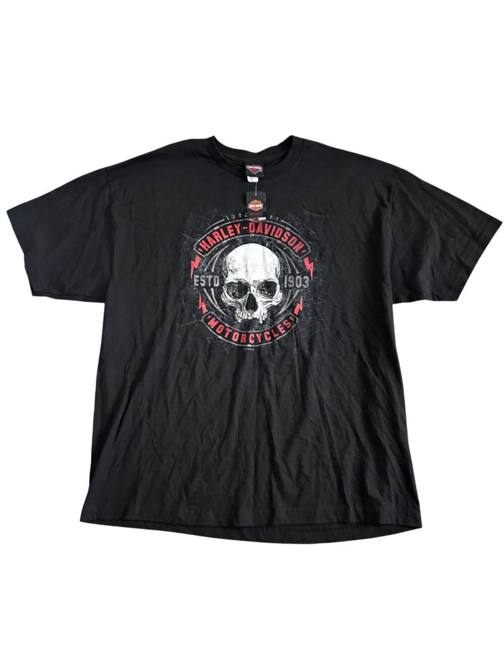 Harley-Davidson Men's Sz 2XL Skull Graphic T-Shirt Marysville WA Dealer Tee